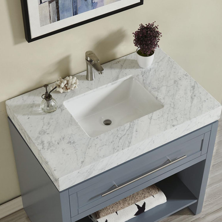 Silkroad Exclusive 36" Single Bathroom Vanity Top with Sink & Reviews ...